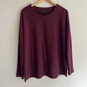Banana Republic Elegant Plum Women's Long Sleeve Top size L